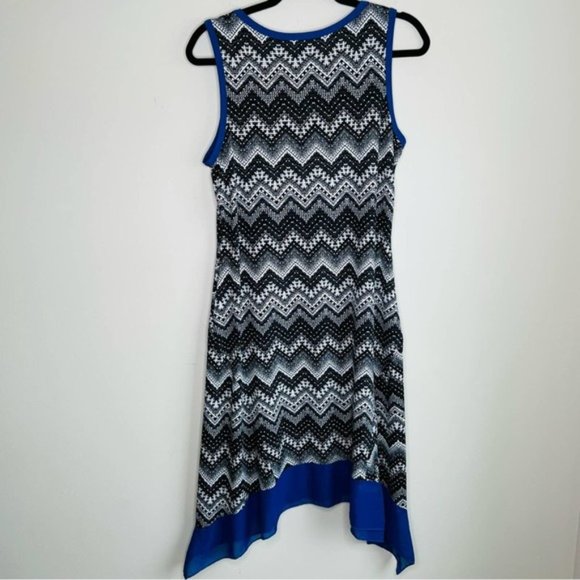 Espresso V Neck Sleeveless Slip On Midi Dress M Medium Handkerchief - Picture 6 of 9